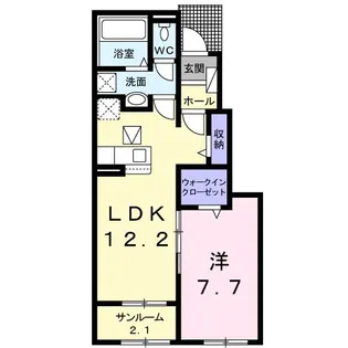 ハーモニー ツー【1階】の間取り