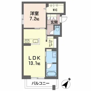 アンソレイエ古江【2階】の間取り