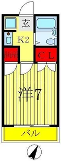 ベルシティ【6階】の間取り