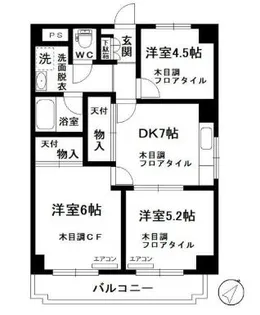 パシフィック横浜【6階】の間取り