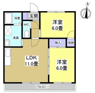 高丘ルミエール【1階】の間取り