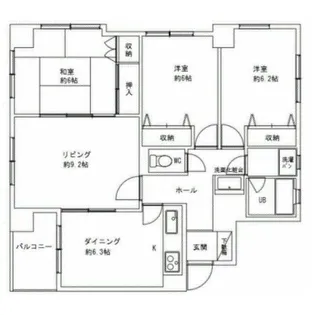 横浜コスタセイス【5階】の間取り