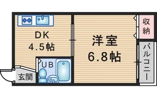スタジオ108ソシエ本町【3階】の間取り