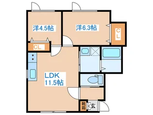 フォンテーヌ【2階】の間取り