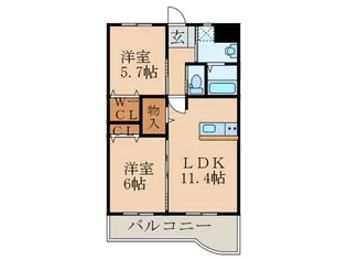 エスポワールミマツ【2階】の間取り