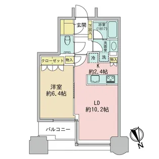 青山パークタワー【6階】の間取り