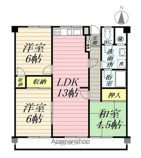 ヴィラ海老名【6階】の間取り