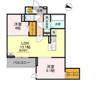 ソレイユ・ウエスト【2階】の間取り