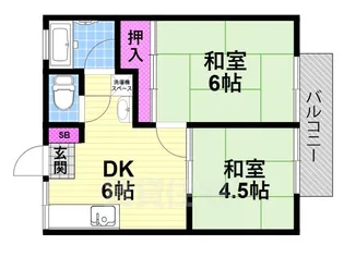 船本ハイツ【1階】の間取り