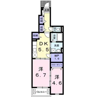 スカイレオ【1階】の間取り