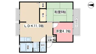 ユニピアアラマキ【2階】の間取り