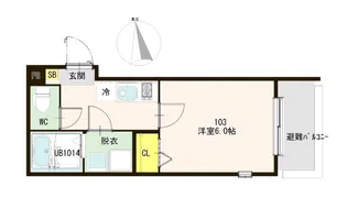 ハーモニーテラス梅島VIII【1階】の間取り