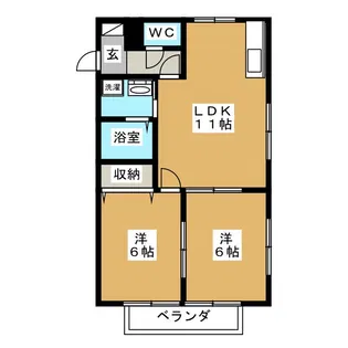 プリーマハイツ【2階】の間取り