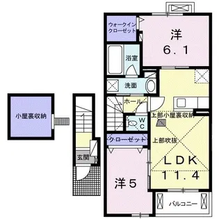 サンリッチI A【2階】の間取り