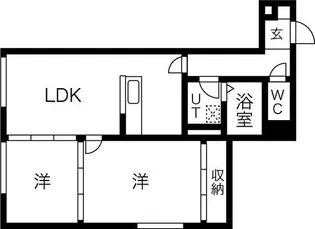 ル・シエル平岸【2階】の間取り