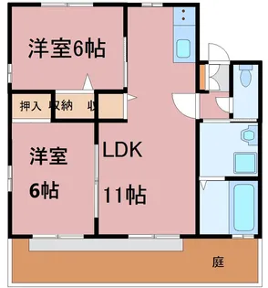 フローラルハイムII【1階】の間取り