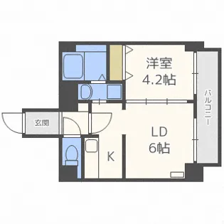 ルラシオン北大前【10階】の間取り