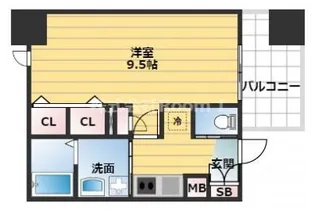 プレサンス谷町アルファ【5階】の間取り