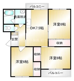 ガーデンハイツ清水【4階】の間取り