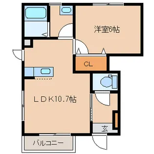 メゾン広表【1階】の間取り