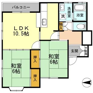 コーポユタカ【1階】の間取り