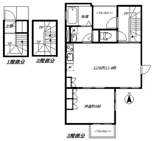 メゾン目黒3丁目【3階】の間取り
