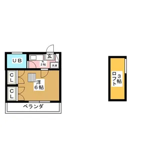 ローズアパート62番館【1階】の間取り