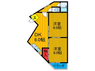 三熊1号館【3階】の間取り
