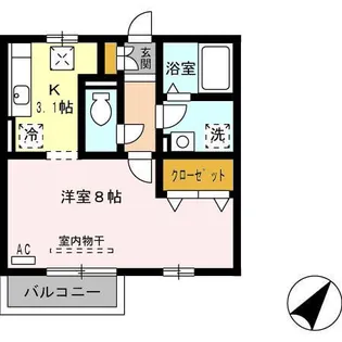 エスポワール A棟【1階】の間取り