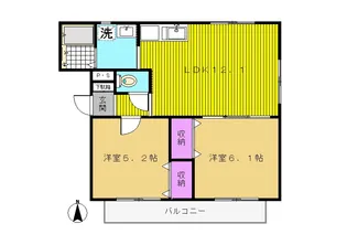 ポルトボヌール【3階】の間取り