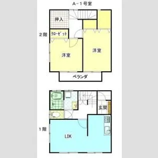 コーポエンゼル・若松原 A棟【1階】の間取り