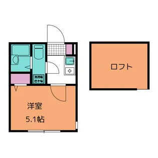 アザーレ・パッシオ生田弐番館【2階】の間取り