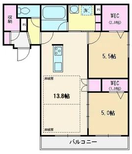Sylvan和光(シルヴァンワコウ)【3階】の間取り