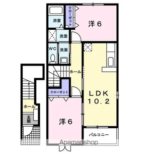 サニー・ヒロタ【2階】の間取り
