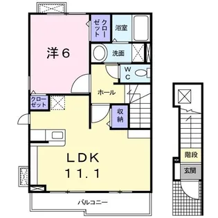 茨城県水戸市見川3【アパート】の間取り