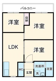 シティパレス柿島【3階】の間取り