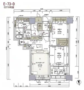 白金ザ・スカイ East【37階】の間取り