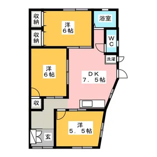 アパートメント岡ノ脇 B棟【1階】の間取り