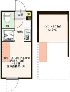 ハーモニーテラス南小岩IX【2階】の間取り