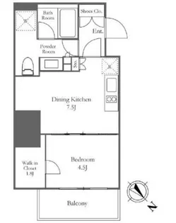 ザ・パークワンズ渋谷本町【5階】の間取り