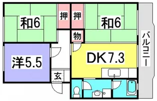 山根マンション【4階】の間取り