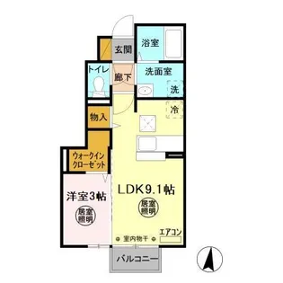 ヴィラアペーゴII【1階】の間取り