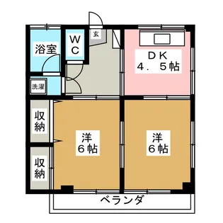 畑山ハイツ【3階】の間取り