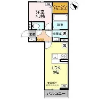 新潟県長岡市千手3【アパート】の間取り