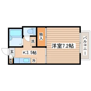 レジデンツァ ヴィラヴェルディ【1階】の間取り