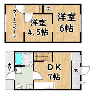 大阪府八尾市西山本町6【一戸建】の間取り