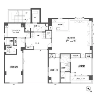 ルクレ日本橋蛎殻町【7階】の間取り