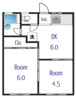 北鎌倉グリーンハイツ【1階】の間取り