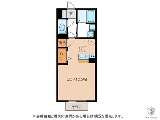 セジュール西田【1階】の間取り