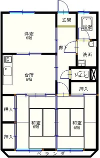 渡辺コーポ【2階】の間取り